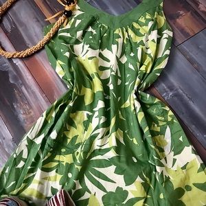 American Eagle Outfitters Medium Green/White Dress